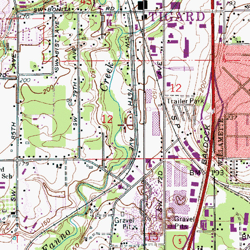 Topographic Map of Niles (historical), OR