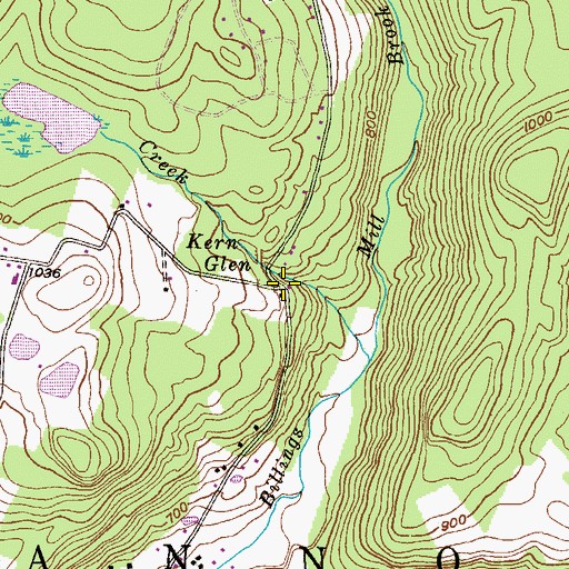 Topographic Map of Kern Glen, PA