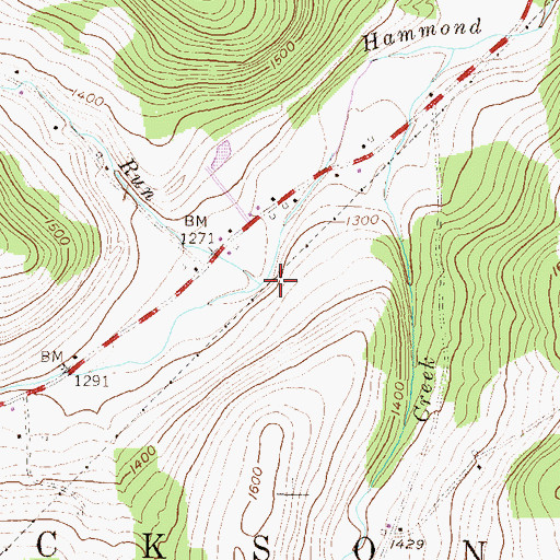 Topographic Map of Alder Run, PA