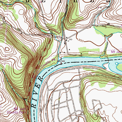 Topographic Map of Allegheny Creek, PA