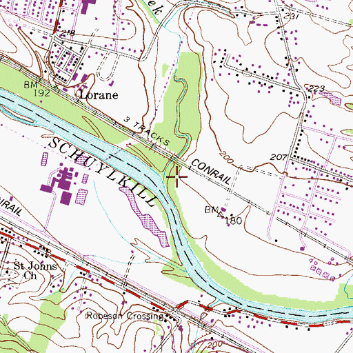 Topographic Map of Antietam Creek, PA