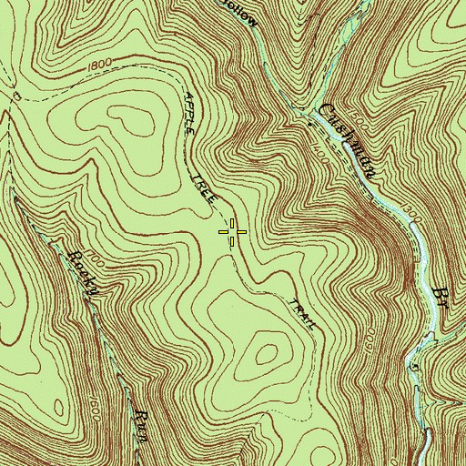 Topographic Map of Apple Tree Trail, PA