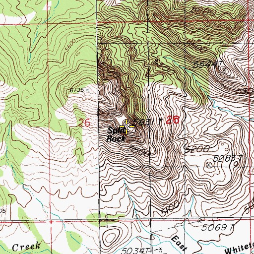 Topographic Map of Split Rock, AZ