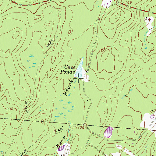 Topographic Map of Bear Brook, PA