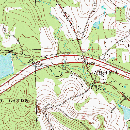 Topographic Map of Beaverdam Run, PA
