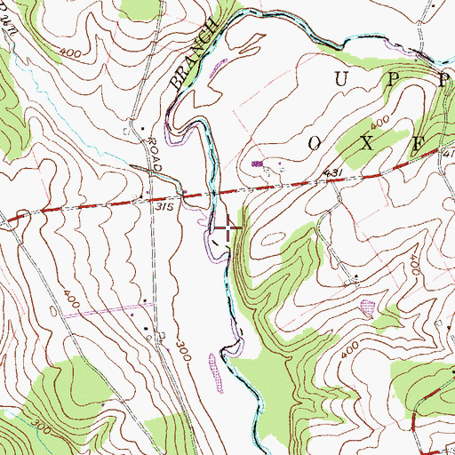 Topographic Map of Bells Run, PA