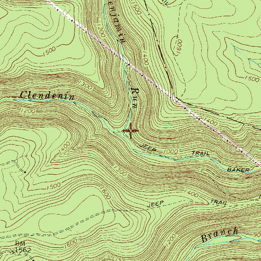 Topographic Map of Benjamin Run, PA