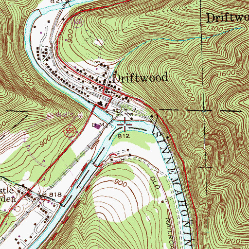 Topographic Map of Bennett Branch Sinnemahoning Creek, PA