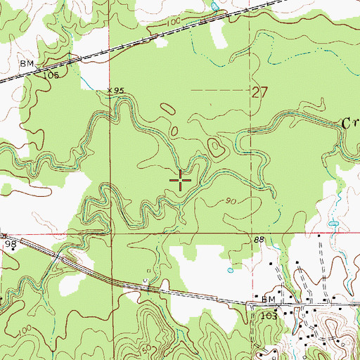Topographic Map of Cub Creek, AL