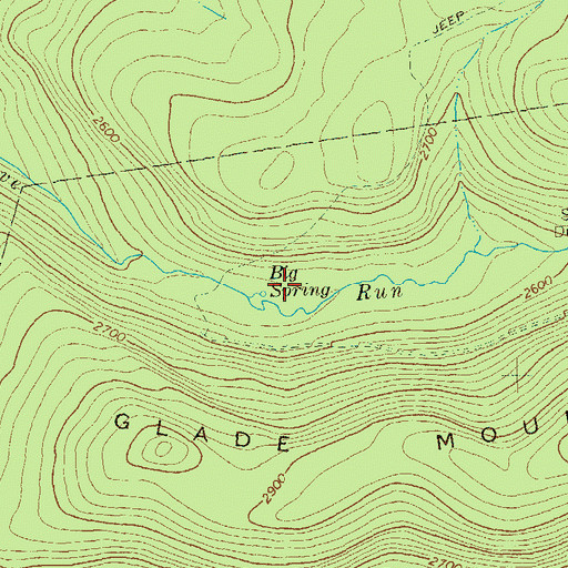 Topographic Map of Big Spring, PA
