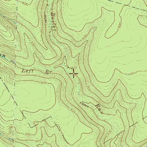 Topographic Map of Boiler Run Trail, PA
