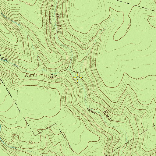 Topographic Map of Boiler Run Trail, PA