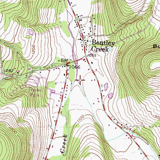 Topographic Map of Buck Creek, PA