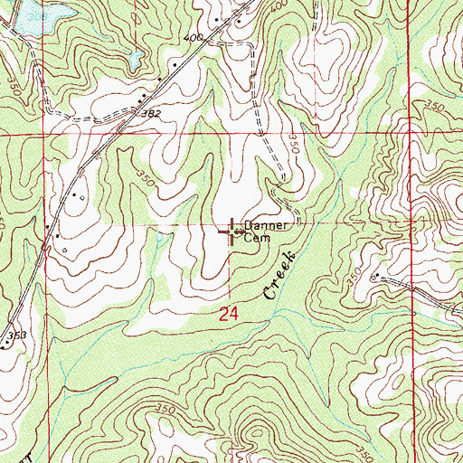 Topographic Map of Danner Cemetery, AL