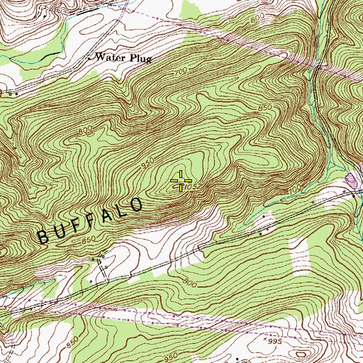 Topographic Map of Buffalo Ridge, PA