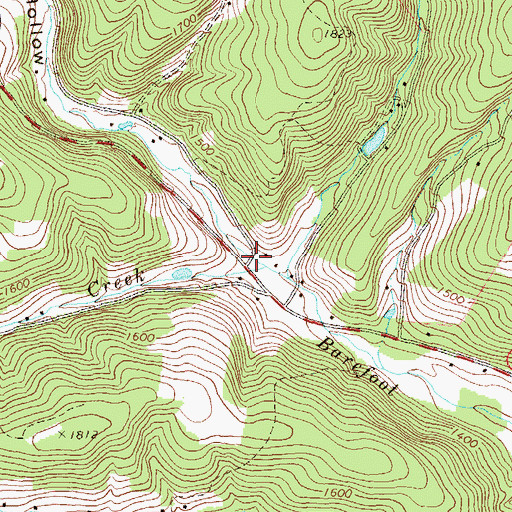 Topographic Map of Calvary Hollow, PA
