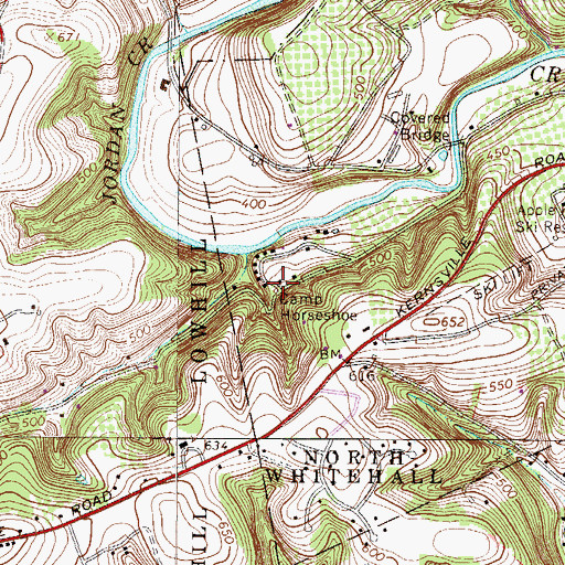 Topographic Map of Camp Horseshoe, PA