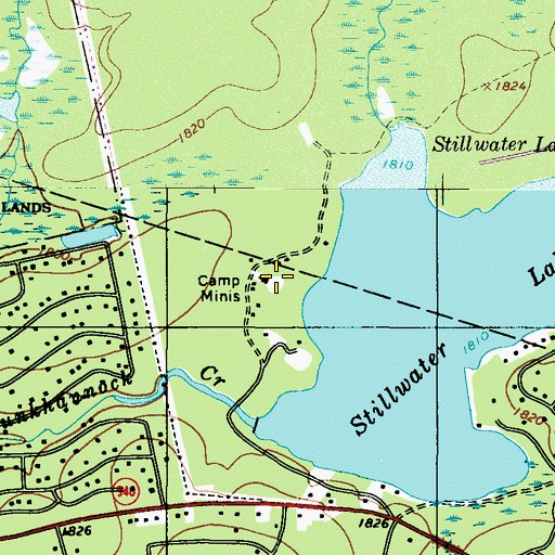 Topographic Map of Camp Minis, PA