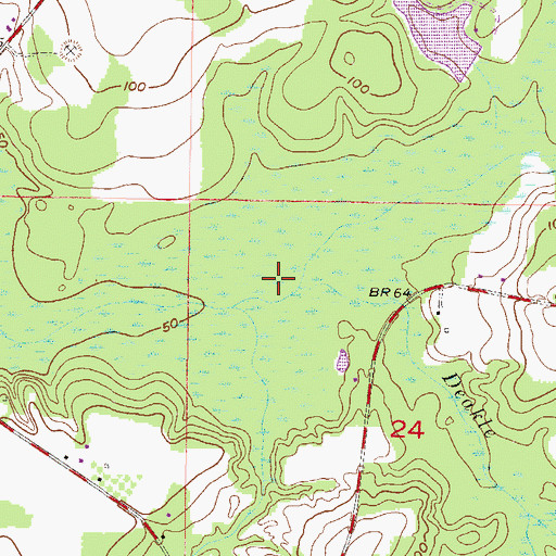 Topographic Map of Deakle Creek, AL