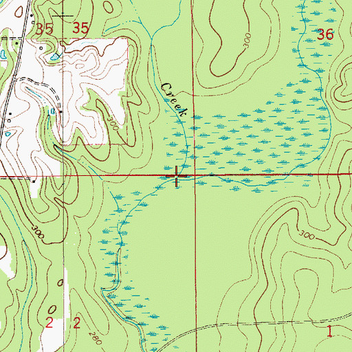 Topographic Map of Deep Step Creek, AL