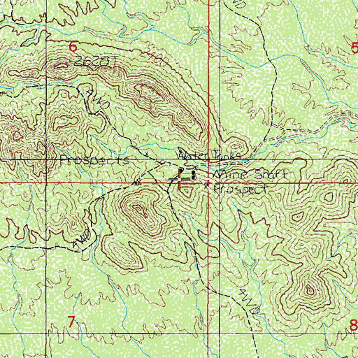 Topographic Map of Squabble Mine, AZ