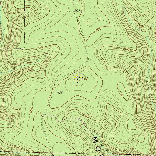 Topographic Map of Coal Mountain, PA