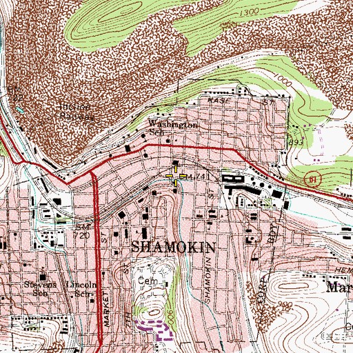 Topographic Map of Coal Run, PA