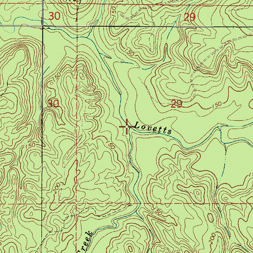 Topographic Map of Dees Creek, AL
