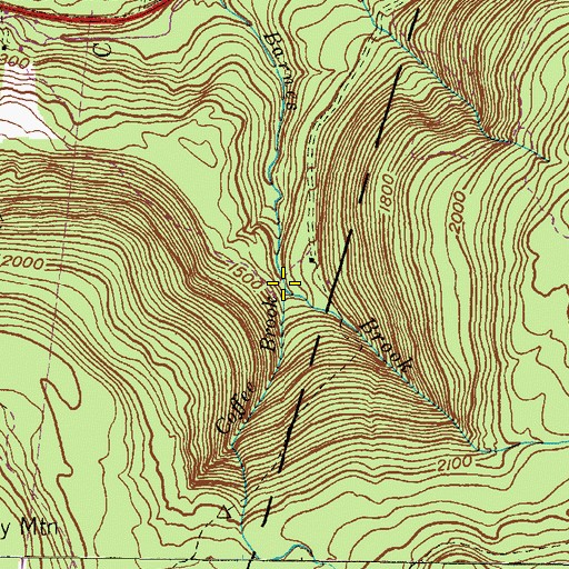 Topographic Map of Coffee Brook, PA