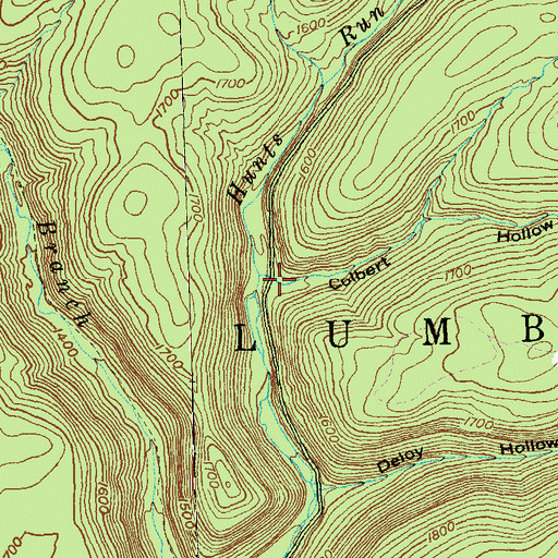Topographic Map of Colbert Hollow, PA
