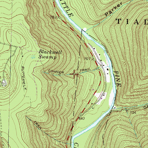 Topographic Map of Conner Trail, PA