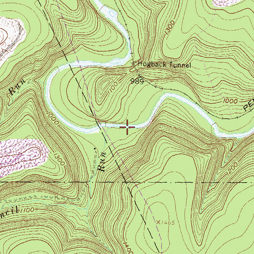 Topographic Map of Council Run, PA