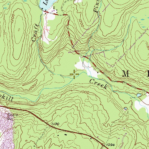 Topographic Map of Craft Brook, PA