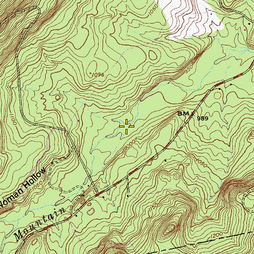 Topographic Map of Dead Woman Hollow, PA