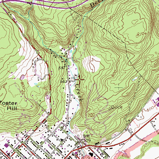 Topographic Map of Deep Brook, PA