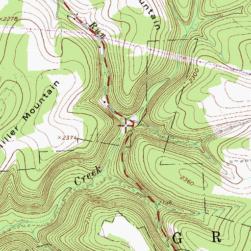 Topographic Map of Diamond Run, PA