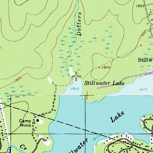 Topographic Map of Dotters Run, PA