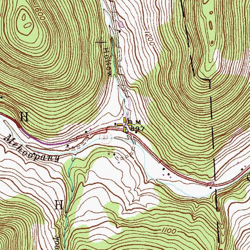 Topographic Map of Douglas Hollow, PA