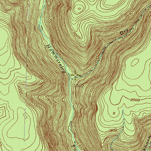 Topographic Map of Dry Hollow, PA