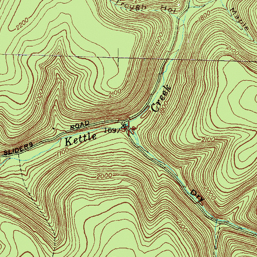 Topographic Map of Dry Hollow, PA