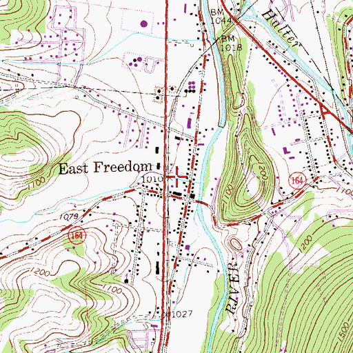 Topographic Map of East Freedom, PA