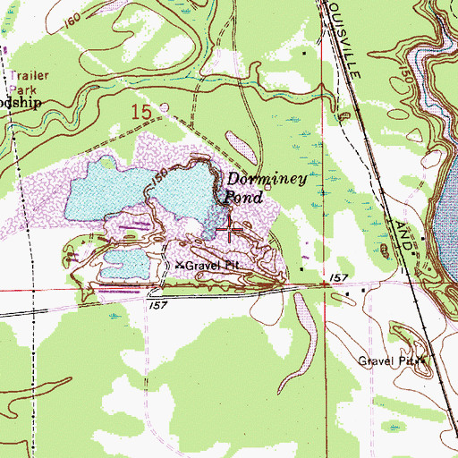 Topographic Map of Dorminey Pond, AL