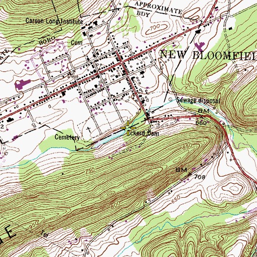 Topographic Map of Eckerd Dam, PA