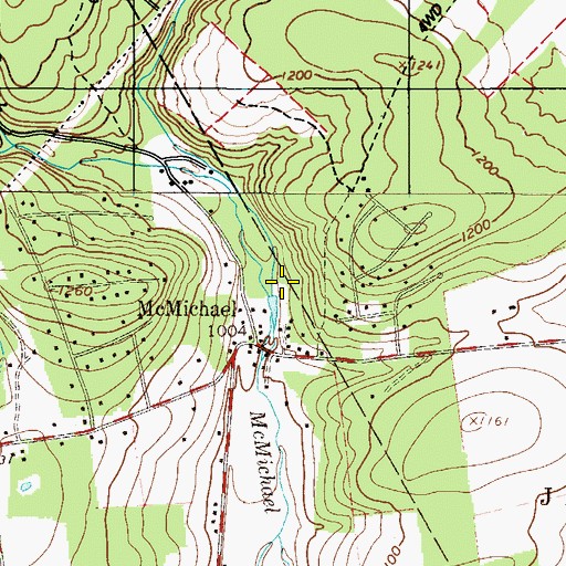Topographic Map of Fall Creek, PA