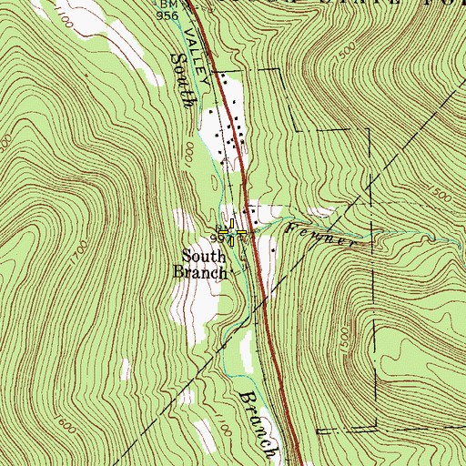 Topographic Map of Fenner Run, PA