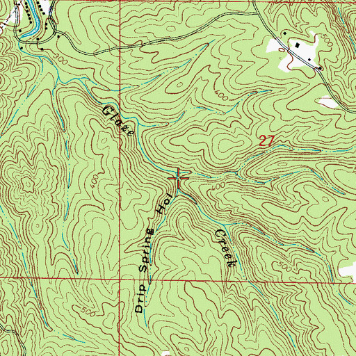 Topographic Map of Drip Spring Hollow, AL
