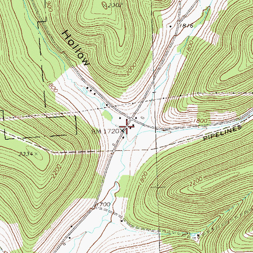 Topographic Map of Fisk Hollow, PA