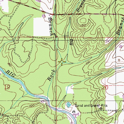 Topographic Map of Dry Branch, AL