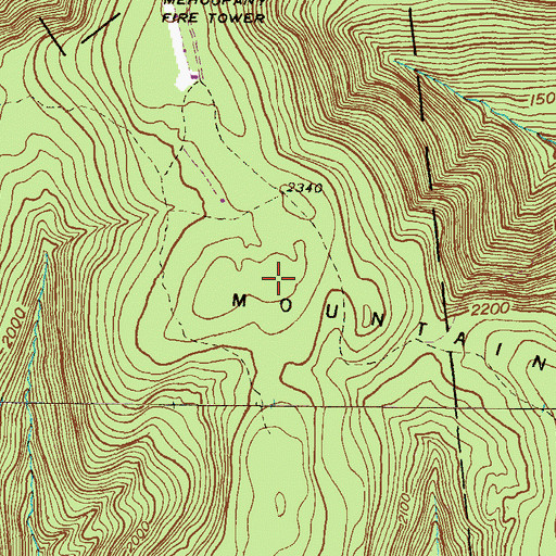 Topographic Map of Forkston Mountain, PA