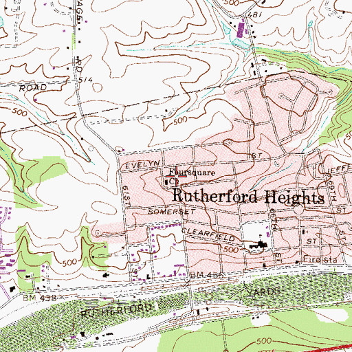 Topographic Map of Foursquare Church, PA